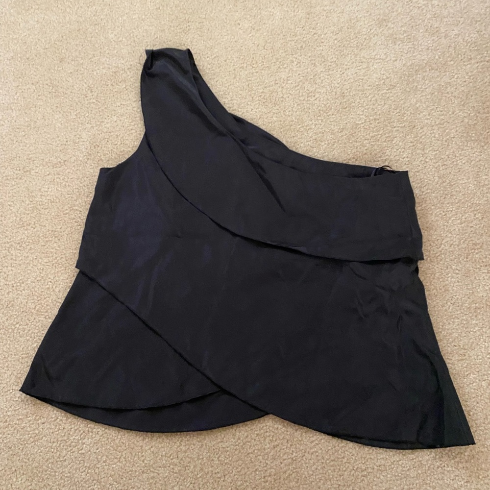 ZARA ONE SHOULDER RUFFLE TOP